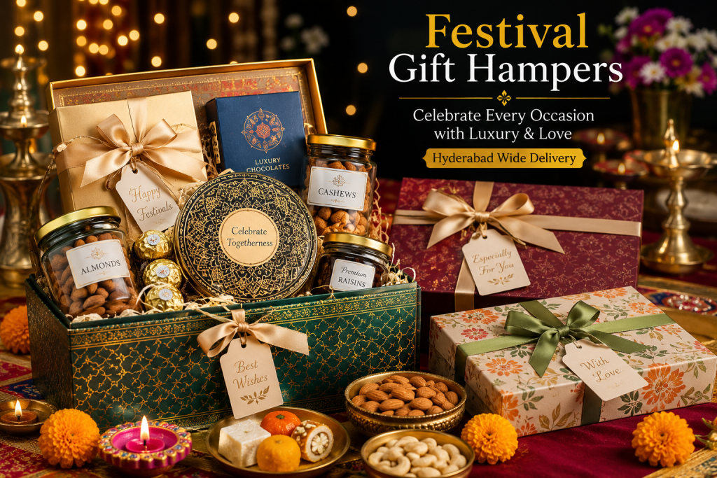 Luxury Festival Gift Hampers in Hyderabad with Customized Packaging