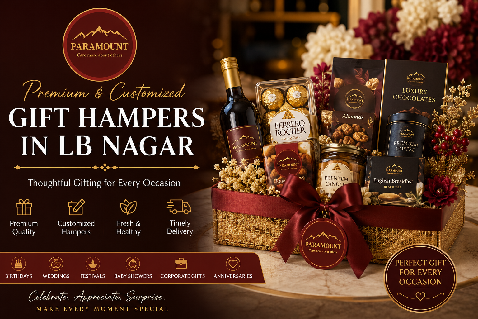 Premium Gift Hampers in LB Nagar by Paramount Hampers