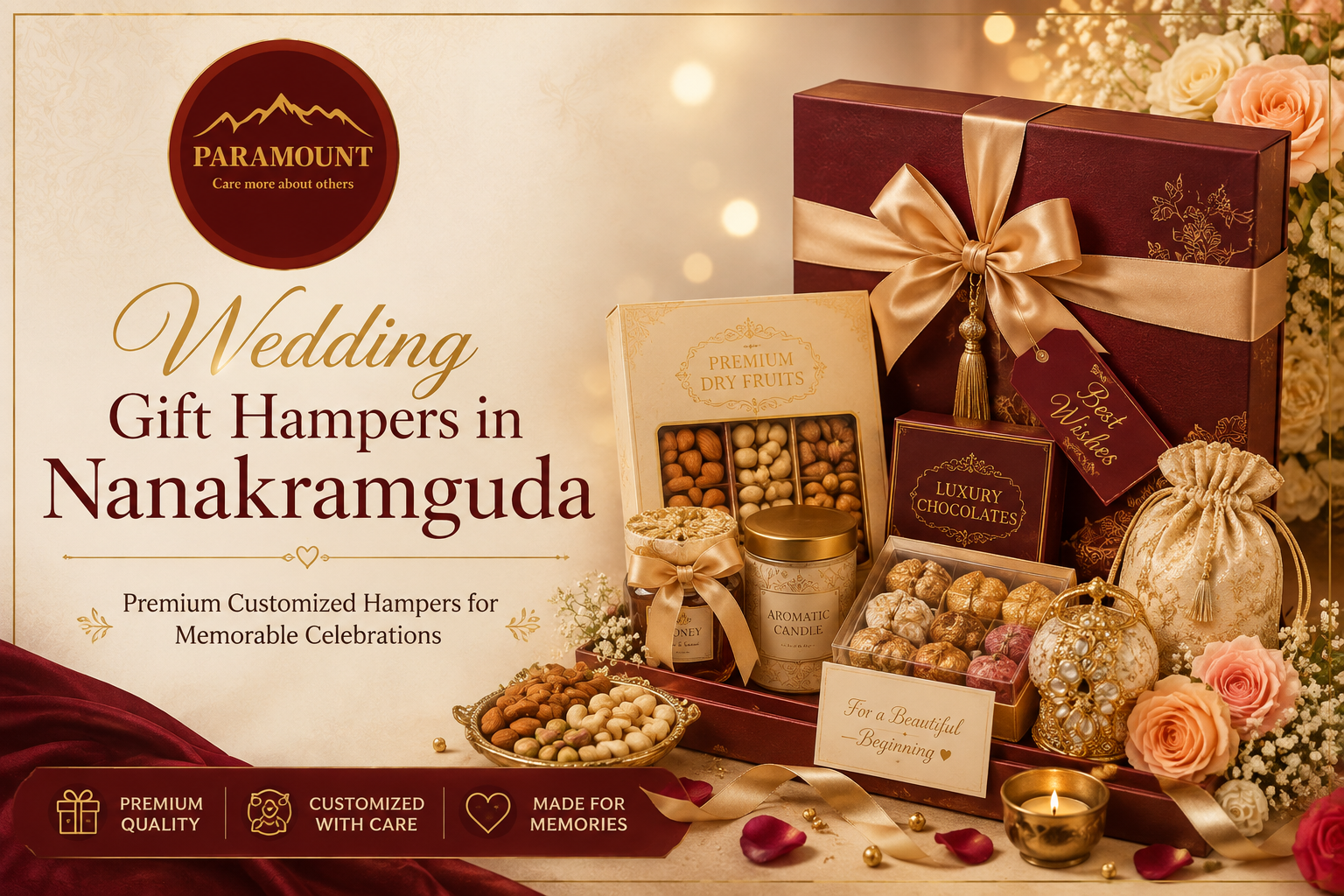 Wedding Gift Hampers in Nanakramguda with premium customized wedding gift boxes