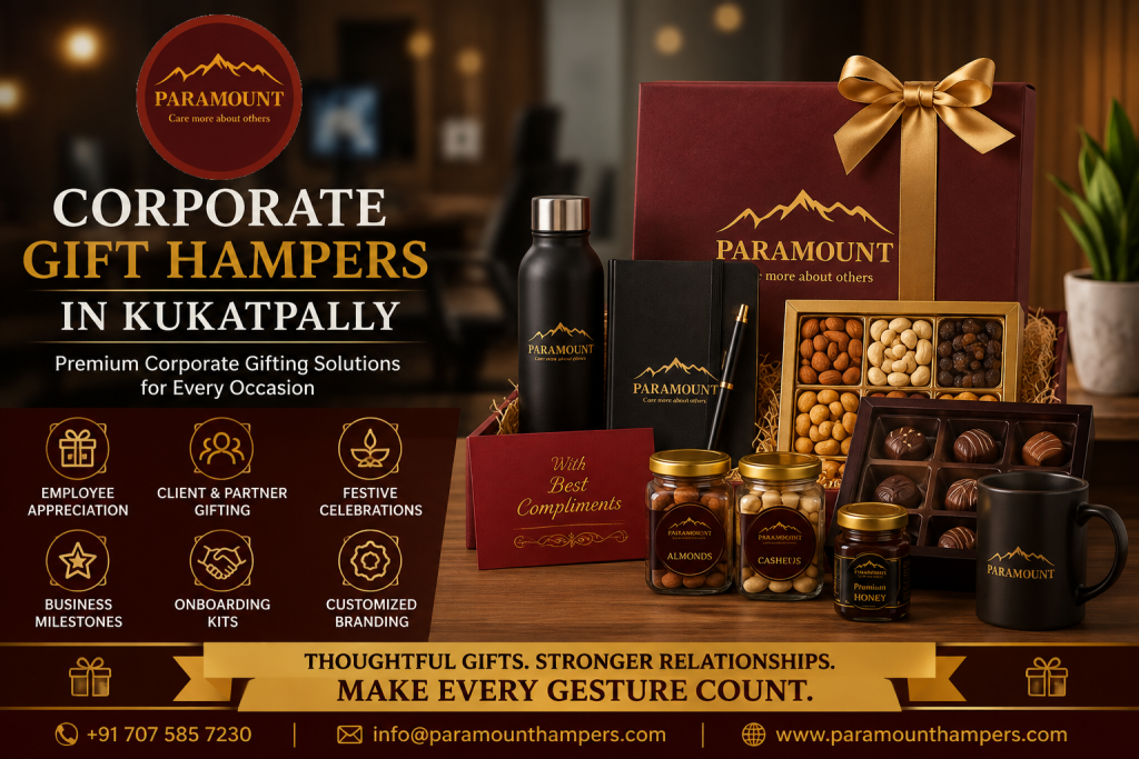 Corporate Gift Hampers in Kukatpally by Paramount Hampers for employees, clients, festivals, and business events
