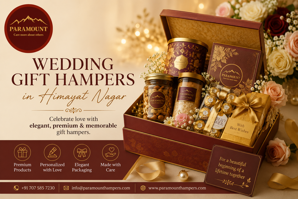 Wedding Gift Hampers in Himayat Nagar for brides, grooms, guests, invitations and return gifts