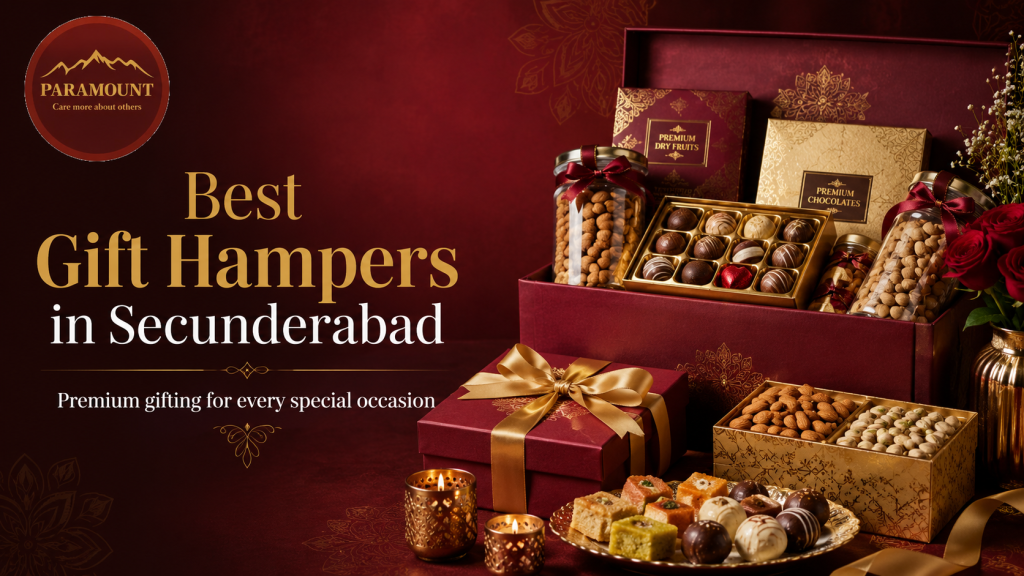 Best Gift Hampers in Secunderabad with premium sweets, dry fruits, chocolates, and customized packaging