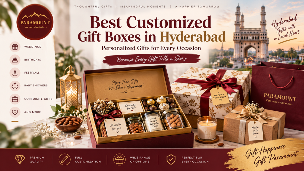 Best Customized Gift Boxes in Hyderabad by Paramount Hampers