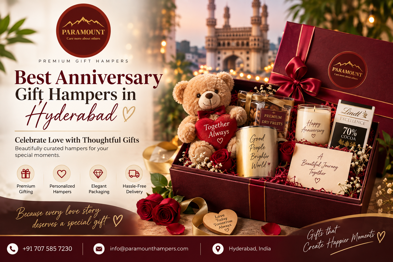 Best Anniversary Gift Hampers in Hyderabad by Paramount Hampers